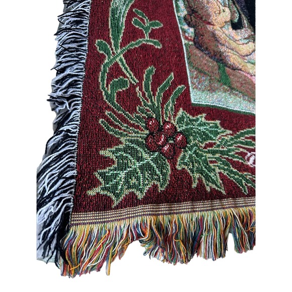 American Vintage Christmas Santa Toys Tapestry Blanket - Picture 4 of 10